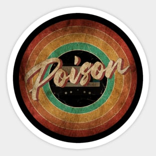 Poison Vintage Circle Art Sticker